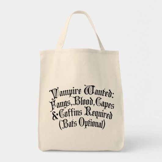 Vampire Gewenst Tote Bag (Voorkant)