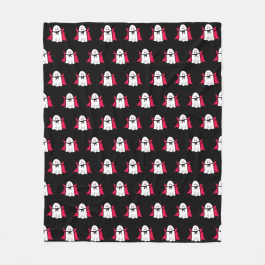 Vampire Ghosts op zwart Fleece Deken (Voorkant)
