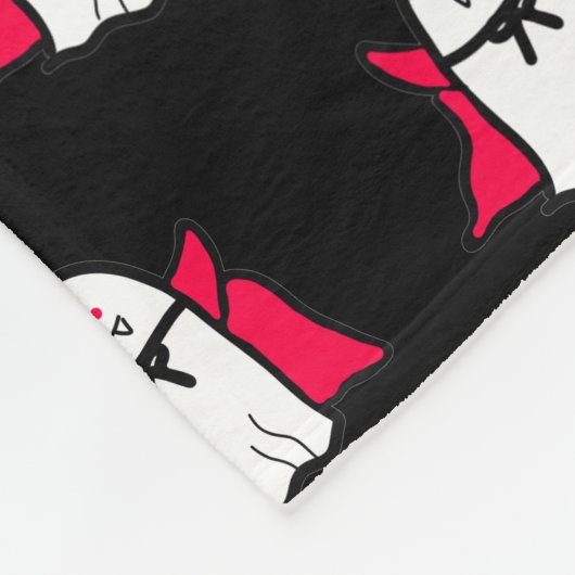 Vampire Ghosts op zwart Fleece Deken (Hoek)