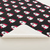 Vampire Ghosts op zwart Sherpa Deken (3/4)