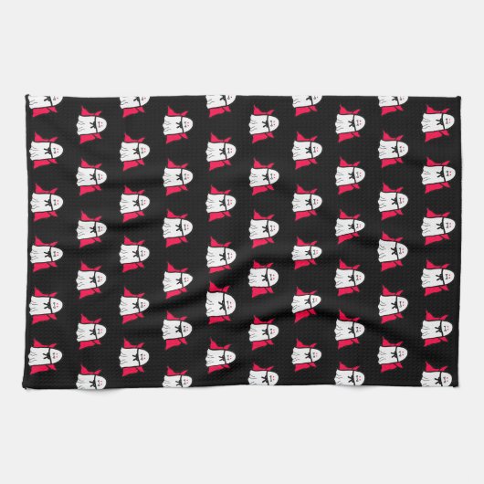 Vampire Ghosts op zwart Theedoek (Horizontaal)