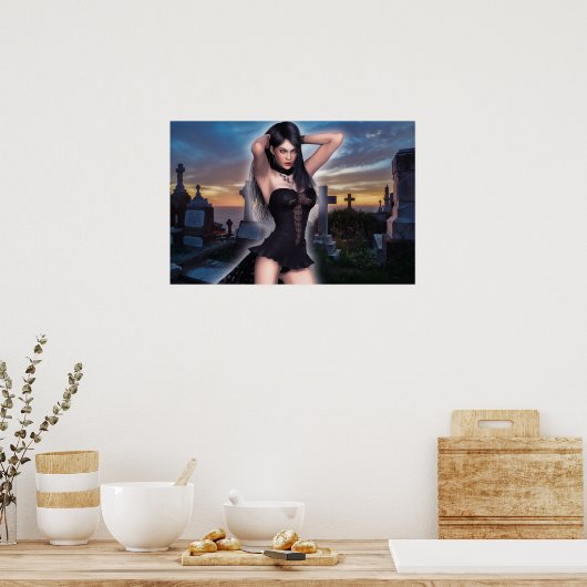 Vampire Girl Poster (Keuken)