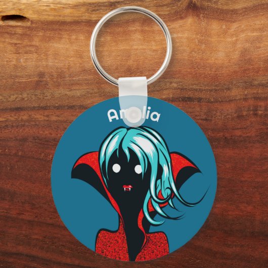 Vampire Girl - Schattigee Gothic Karakternaam Sleutelhanger (Voorkant)