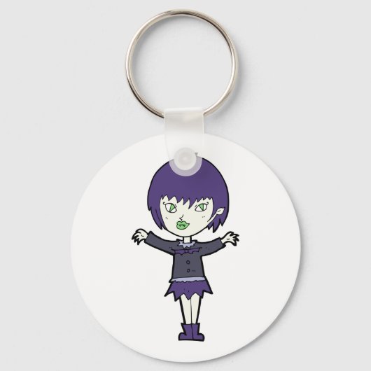 Vampire Girl Sleutelhanger (Achterkant)