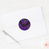 Vampire Glow Bats Ronde Sticker (Envelop)