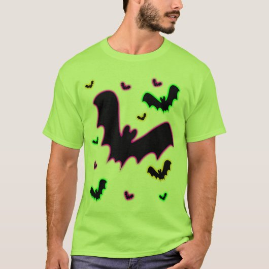Vampire Glow Vleermuizen T-shirt (Voorkant)