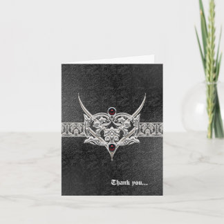 Vampire Goth Nepalleer Bruiloft met Juwelen Bedankkaart