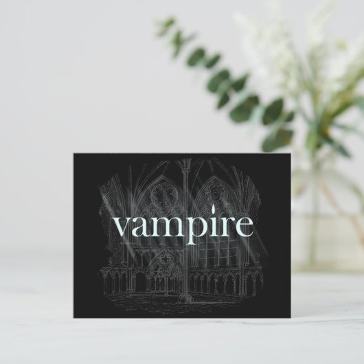 Vampire Gothic Briefkaart (Staand voorkant)