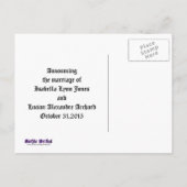 Vampire Gothic Faux Leder Joodse bruiloft Aankondigingskaart (Achterkant)