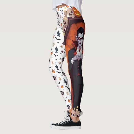 🦇 Vampire Gothic Halloween Leggings 🎃 wit 🖤 (Links)