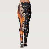 🦇 Vampire Gothic Halloween Leggings 🎃 Zwart 🖤 (Achterkant)