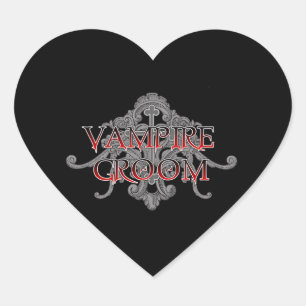 Vampire Groom Hart Sticker