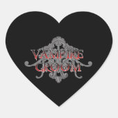 Vampire Groom Heart Sticker (Voorkant)