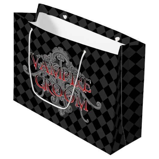 Vampire Groom Large Cadeautasje (Voorkant Gekanteld)