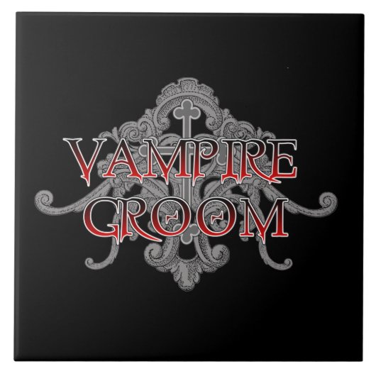 Vampire Groom Tegeltje (Voorkant)