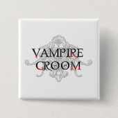 Vampire Groom Vierkante Button 5,1 Cm (Voorkant)