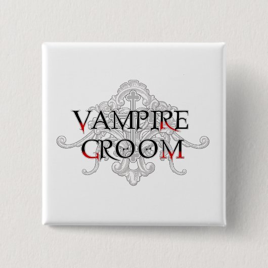 Vampire Groom Vierkante Button 5,1 Cm (Voorkant)