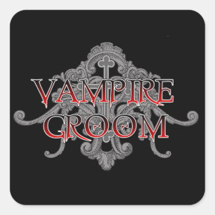 Vampire Groom Vierkante Sticker