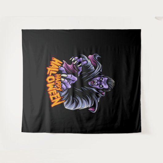 Vampire Halloween Backdrop Wandkleed (Voorkant (horizontaal))