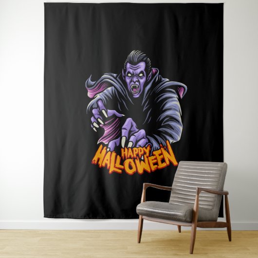 Vampire Halloween Backdrop Wandkleed (In situ)
