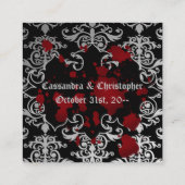 Vampire Halloween bruiloft gastinformatie Informatiekaartje (Achterkant)