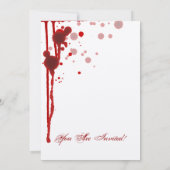 Vampire Halloween Couples Shower Fake Blood Kaart (Achterkant)