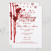 Vampire Halloween Couples Shower Fake Blood Kaart (Voorkant / Achterkant)