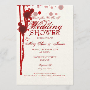 Vampire Halloween Couples Shower Fake Blood Kaart