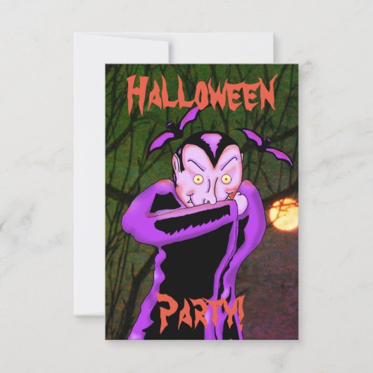 Vampire Halloween-feest uitnodiging (Voorkant)