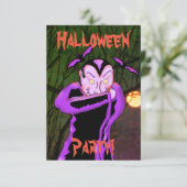 Vampire Halloween-feest uitnodiging (Staand voorkant)