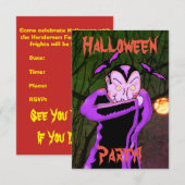 Vampire Halloween-feest uitnodiging (Voorkant / Achterkant)
