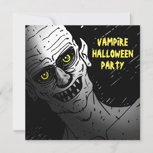 Vampire Halloween-feest uitnodiging (Voorkant)