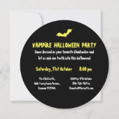 Vampire Halloween-feest uitnodiging (Achterkant)