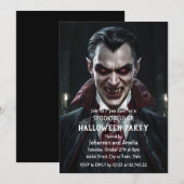 Vampire Halloween-feest uitnodiging Gotische Dracu (Voorkant / Achterkant)