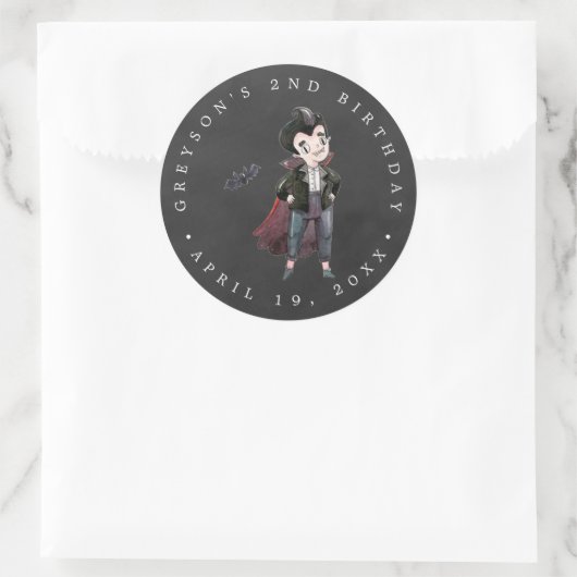 Vampire | Halloween-feestcadeau Ronde Sticker (Tas)