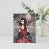 Vampire Halloween Gotische Sprookje Postkaart (Staand voorkant)