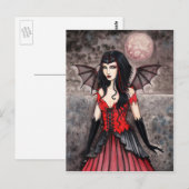 Vampire Halloween Gotische Sprookje Postkaart (Voorkant / Achterkant)