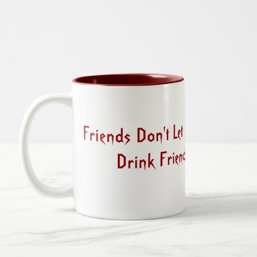 Vampire Halloween Humor Tweekleurige Koffiemok (Links)