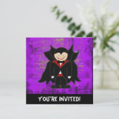 Vampire Halloween Invitation Kaart (Staand voorkant)