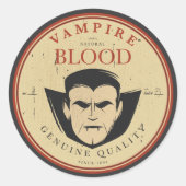 Vampire  Halloween Label in bloed (Voorkant)