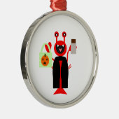 Vampire Halloween Lobster Metalen Ornament (Rechts)