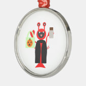 Vampire Halloween Lobster Metalen Ornament (Links)