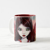 Vampire Halloween Mok door Molly Harrison (Voorkant links)