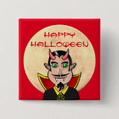 Vampire Halloween/Moon Vierkante Button 5,1 Cm (Voorkant)