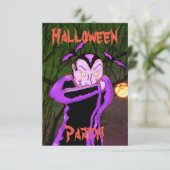 Vampire Halloween Party Invitation Kaart (Staand voorkant)