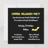 Vampire Halloween Party Invitation Kaart (Achterkant)