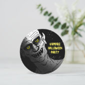 Vampire Halloween Party Invitation Kaart (Staand voorkant)