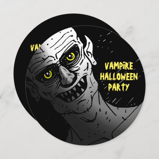 Vampire Halloween Party Invitation Kaart (Voorkant / Achterkant)