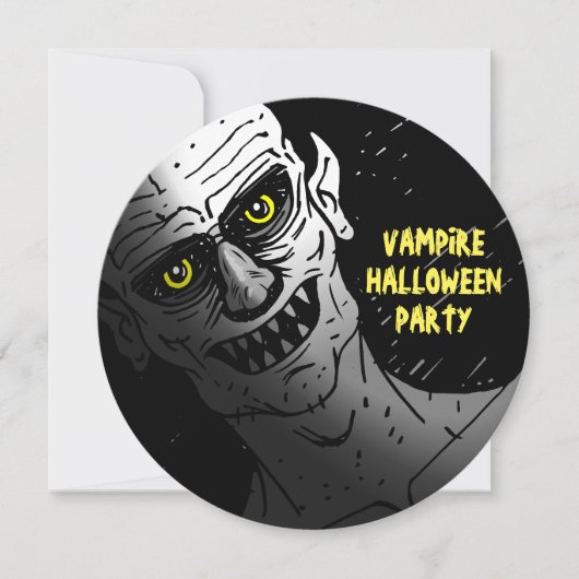 Vampire Halloween Party Invitation Kaart (Voorkant)