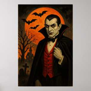 Vampire Halloween Poster